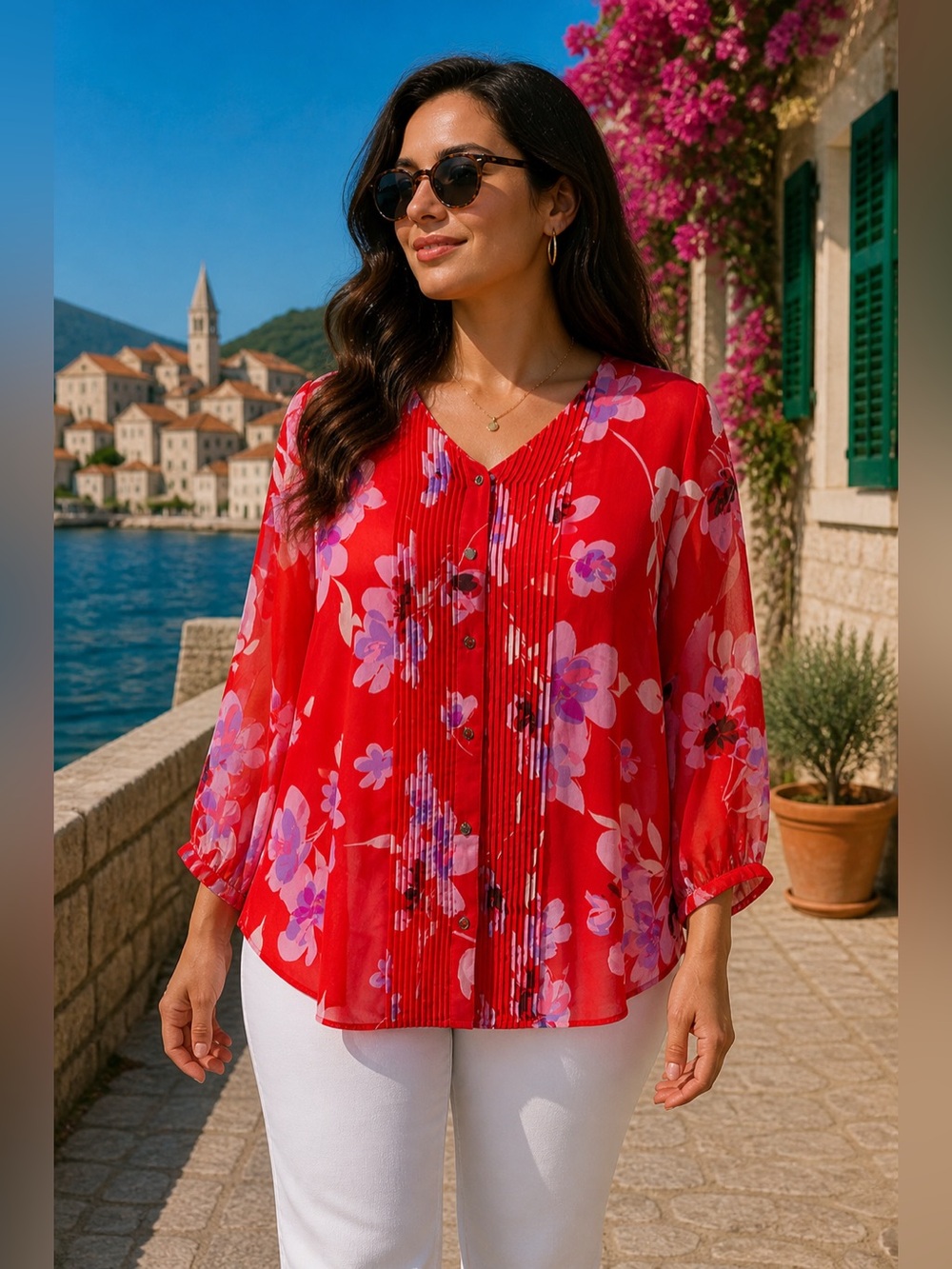 Calvin Klein Red Women's Blouse - Picture 13 of 13